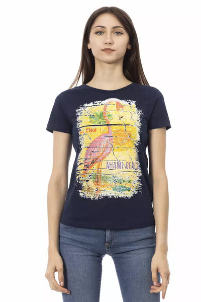 Camiseta Trussardi Action de algodón azul para mujer