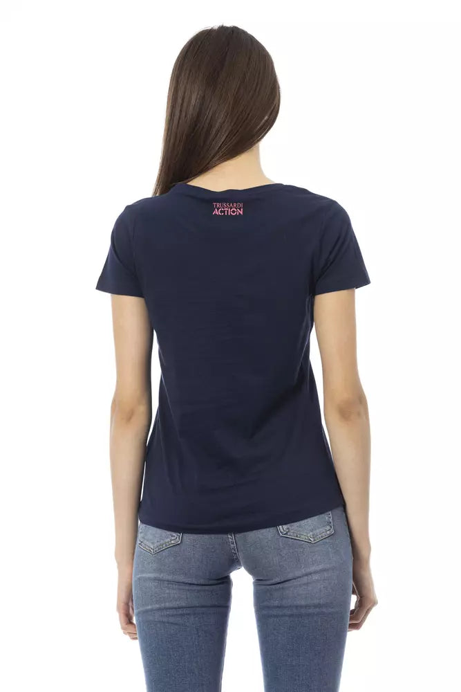 Camiseta Trussardi Action de algodón azul para mujer