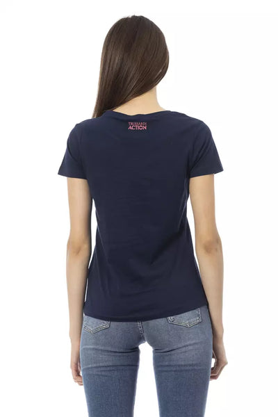 Camiseta Trussardi Action de algodón azul para mujer