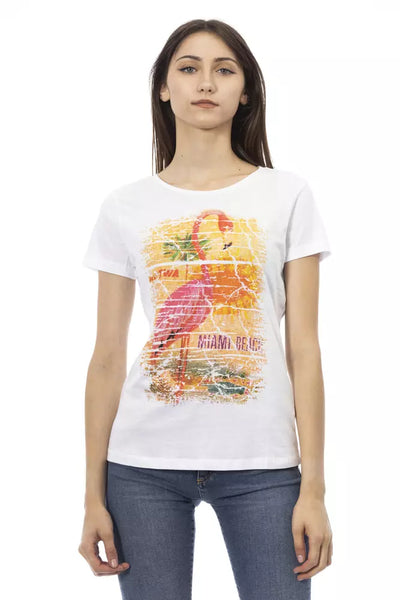 Trussardi Action Wit Katoenen Dames T-shirt