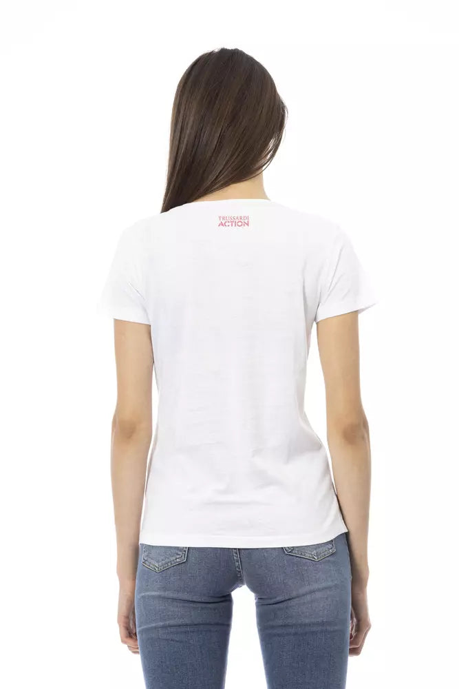 Trussardi Action Wit Katoenen Dames T-shirt