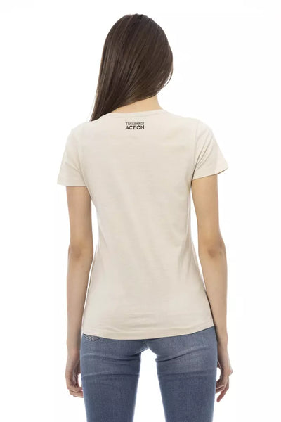 Trussardi Action Beige Katoenen Dames T-shirt