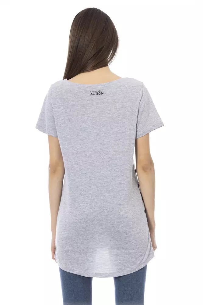 Trussardi Action Grijs Katoenen Dames T-shirt