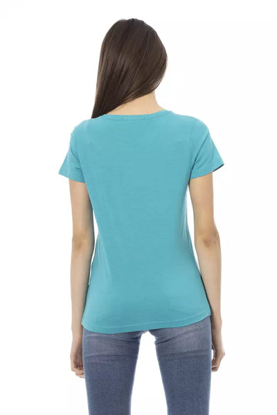 Trussardi Action lichtblauw katoenen dames T-shirt