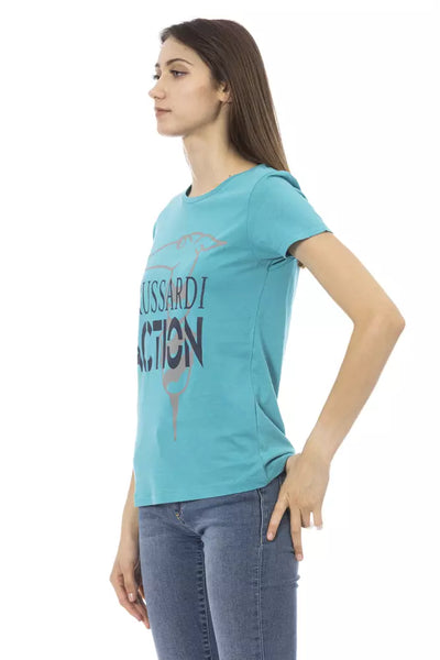 Trussardi Action lichtblauw katoenen dames T-shirt