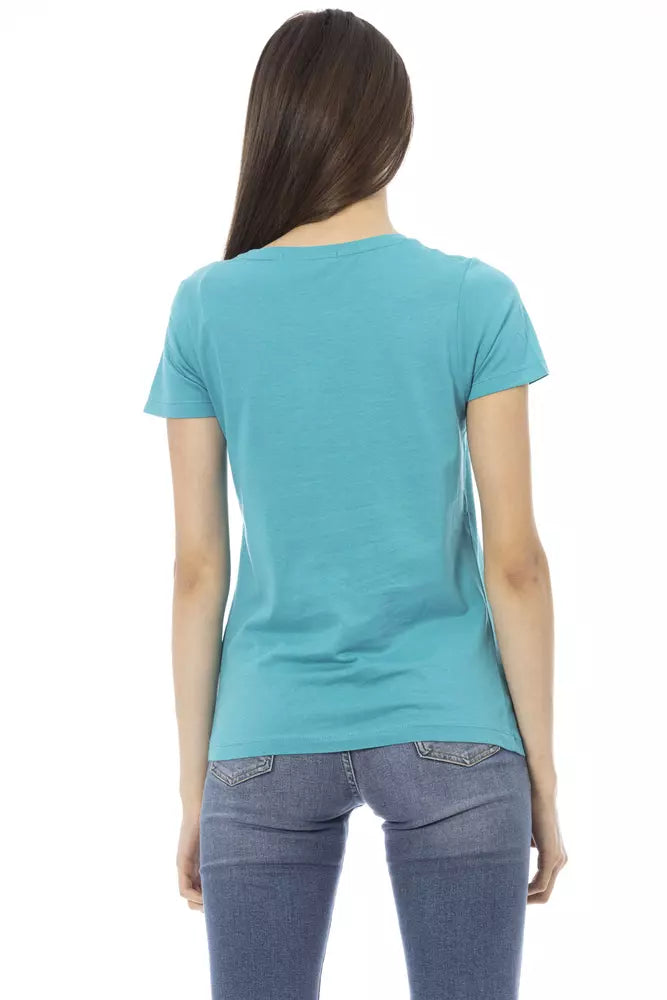 Trussardi Action lichtblauw katoenen dames T-shirt