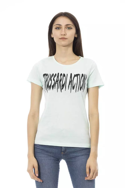 Trussardi Action lichtblauw katoenen dames T-shirt
