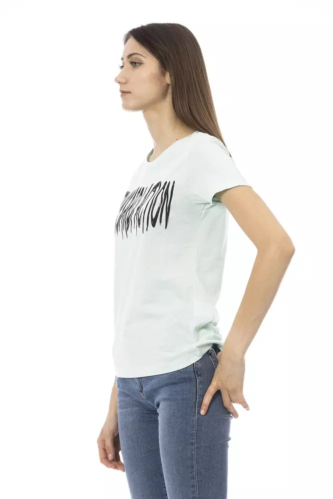 Trussardi Action lichtblauw katoenen dames T-shirt