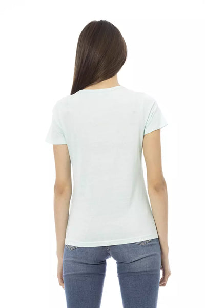Trussardi Action lichtblauw katoenen dames T-shirt