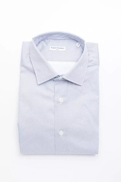 Chemise homme en coton bleu clair Robert Friedman