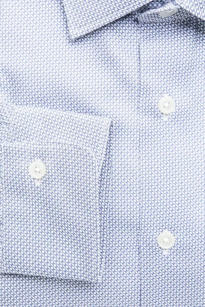 Chemise homme en coton bleu clair Robert Friedman