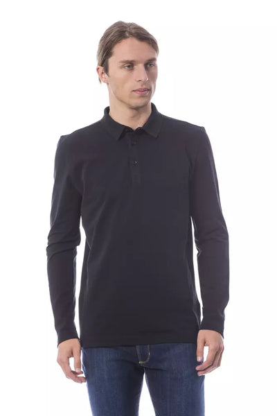 Verri Zwart Katoenen Heren Poloshirt Lange Mouw