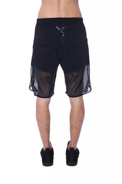 Short homme en polyester noir Nicolo Tonetto