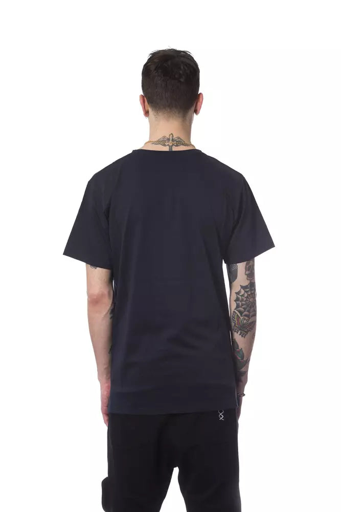 T-shirt homme en coton bleu Nicolo Tonetto