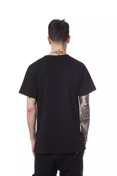 T-shirt homme en coton noir Nicolo Tonetto
