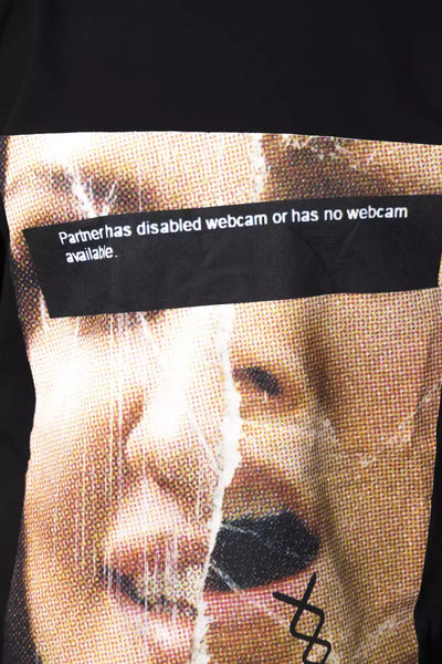 T-shirt homme en coton noir Nicolo Tonetto