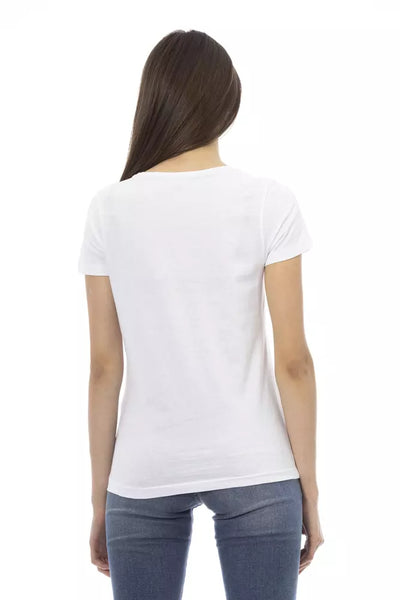 Trussardi Action Chic Wit T-shirt met print: onmisbaar voor je zomergarderobe