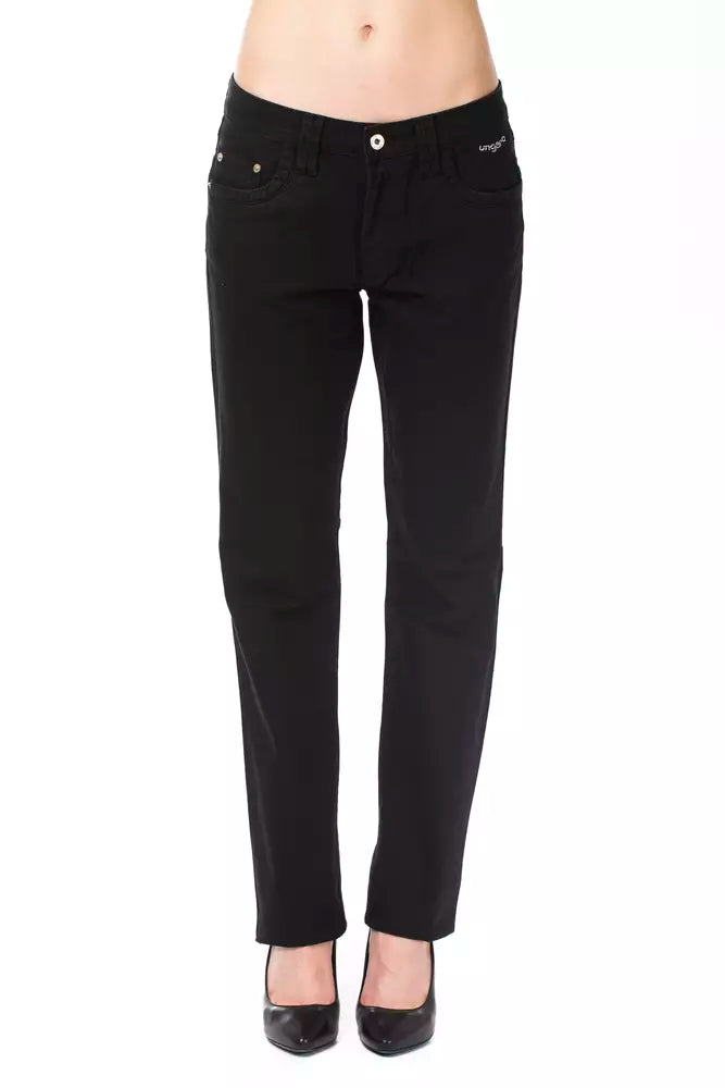 Pantalon noir en coton pour femme Ungaro Fever