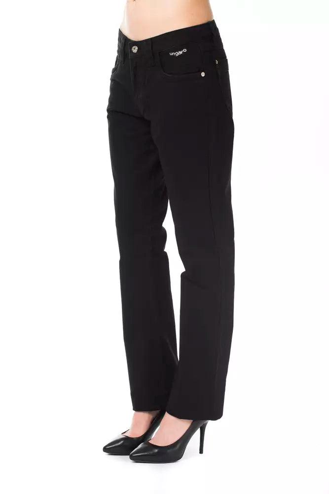 Pantalon noir en coton pour femme Ungaro Fever