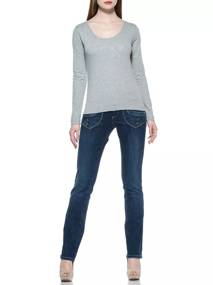 Jeans femme en coton bleu "Fever" d'Ungaro