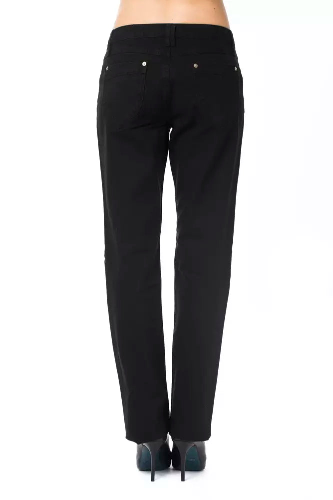 Pantalon noir en coton pour femme Ungaro Fever