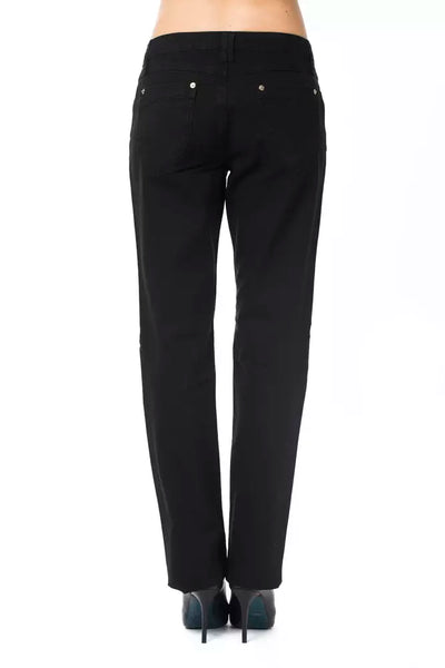 Pantalon noir en coton pour femme Ungaro Fever