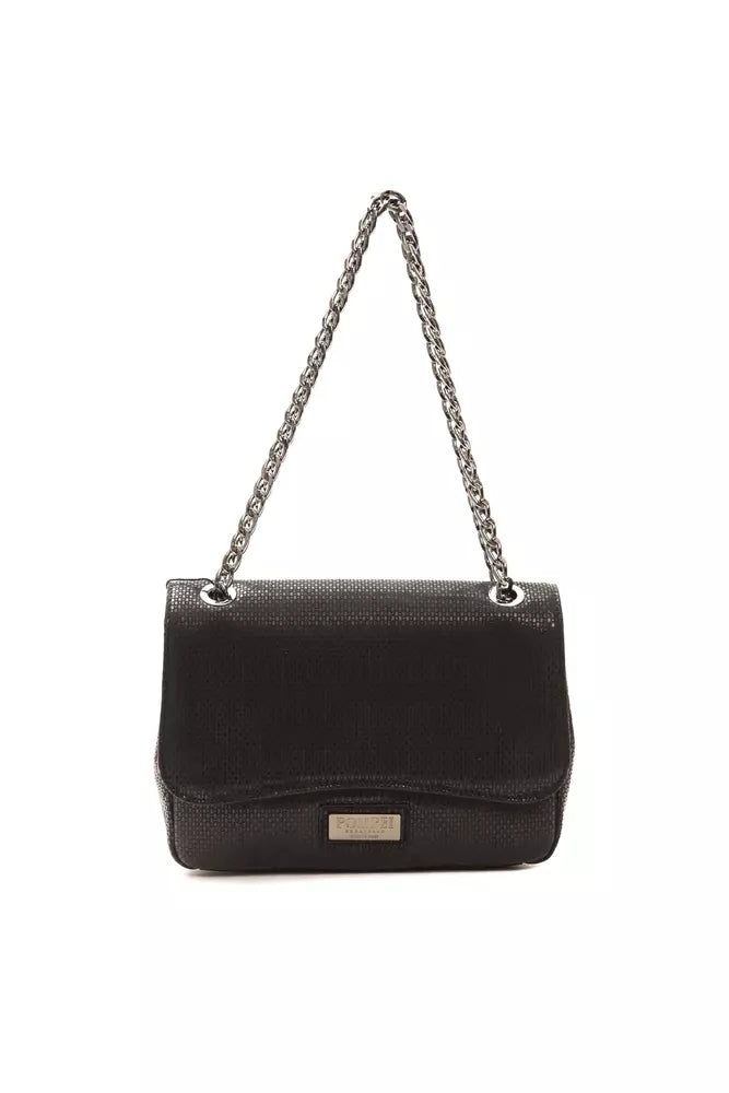 Pompei Donatella Zwarte Leren Dames Crossbody Tas