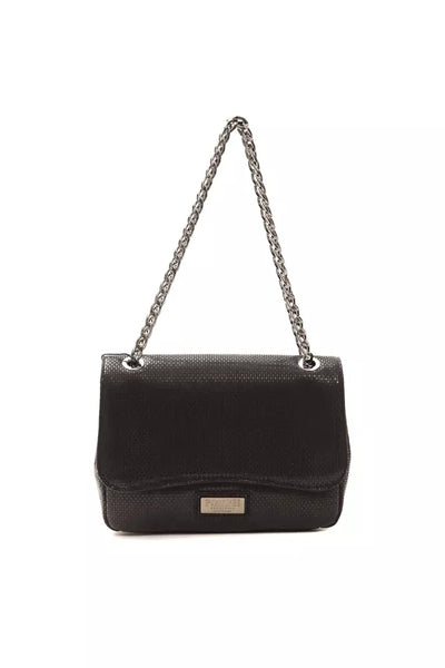 Pompei Donatella Zwarte Leren Dames Crossbody Tas