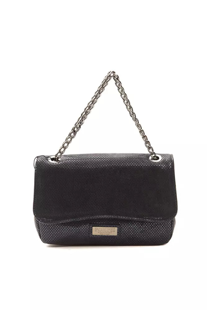 Pompei Donatella Blauwe Leren Dames Crossbody Tas