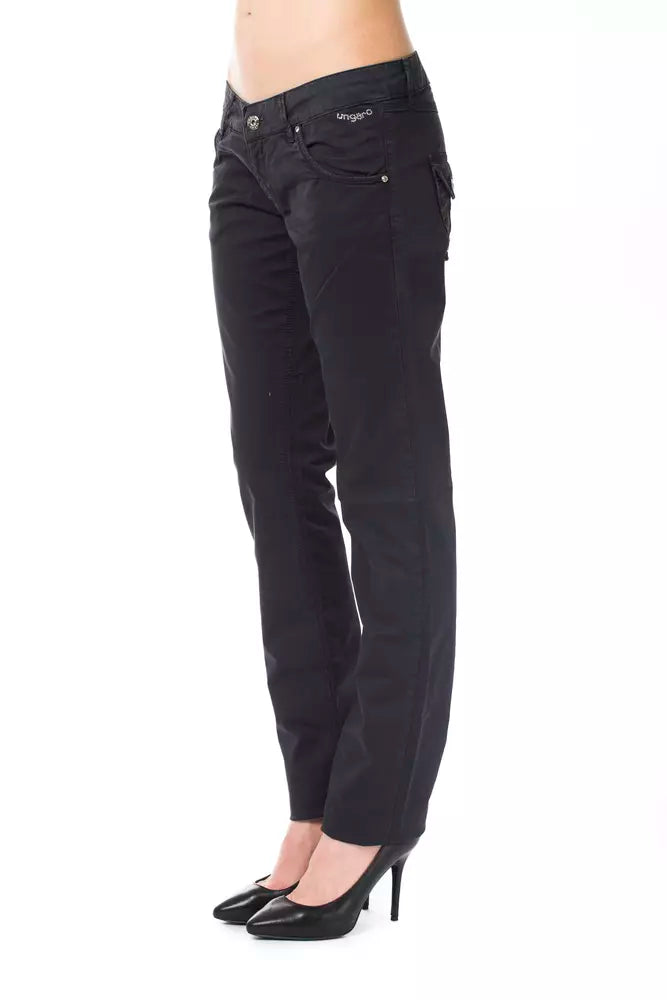 Ungaro Fever Blauwe Katoenen Broek voor Dames