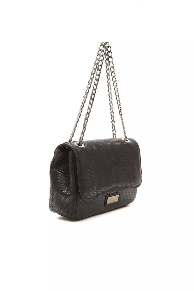 Pompei Donatella Zwarte Leren Dames Crossbody Tas
