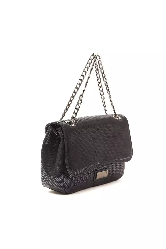 Pompei Donatella Blauwe Leren Dames Crossbody Tas