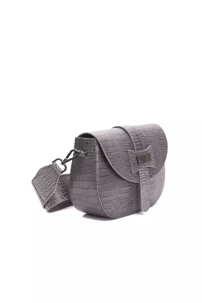 Pompei Donatella Grijze Leren Dames Crossbody Tas