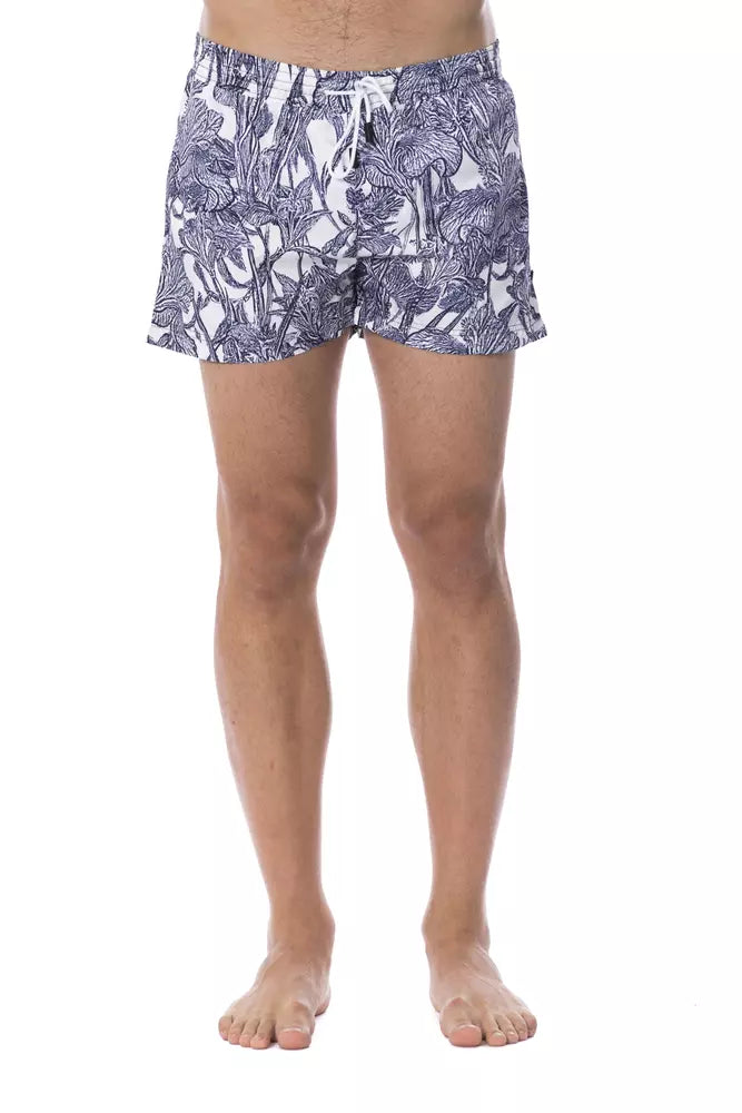 Roberto Cavalli Sport lichtblauwe polyester zwembroek voor heren