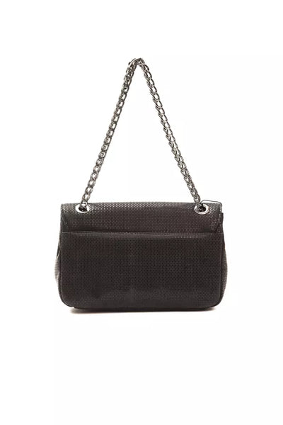 Pompei Donatella Zwarte Leren Dames Crossbody Tas