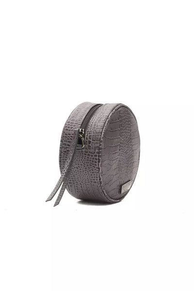 Pompei Donatella Grijze Leren Dames Crossbody Tas
