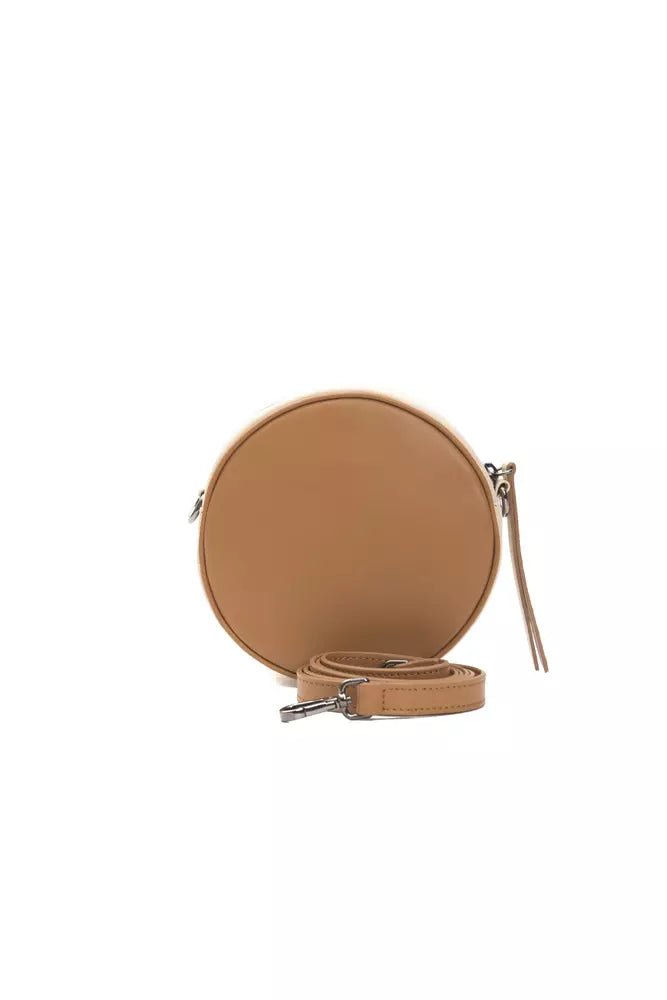 Pompei Donatella Bruine Leren Dames Crossbody Tas