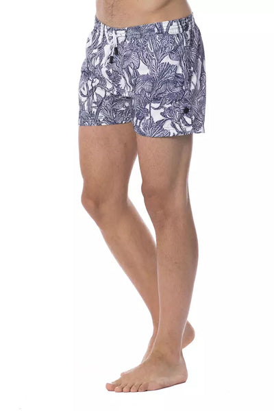 Roberto Cavalli Sport lichtblauwe polyester zwembroek voor heren