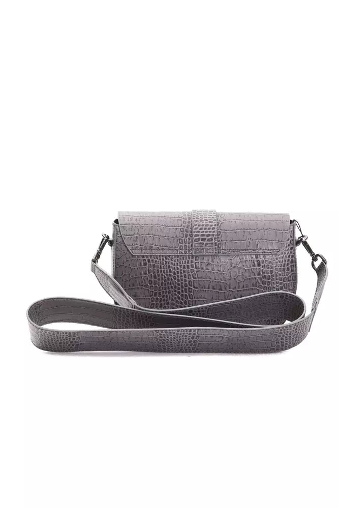 Pompei Donatella Grijze Leren Dames Crossbody Tas