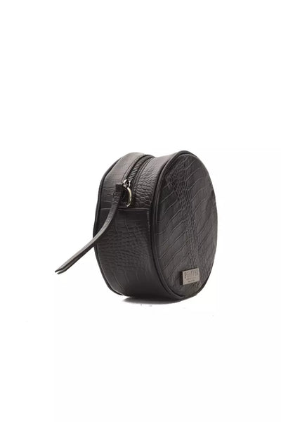 Pompei Donatella Zwarte Leren Dames Crossbody Tas