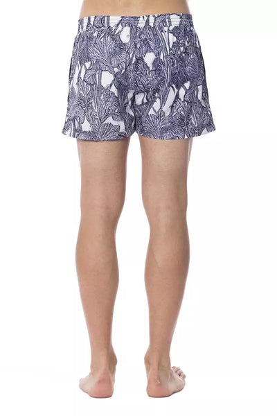 Roberto Cavalli Sport lichtblauwe polyester zwembroek voor heren