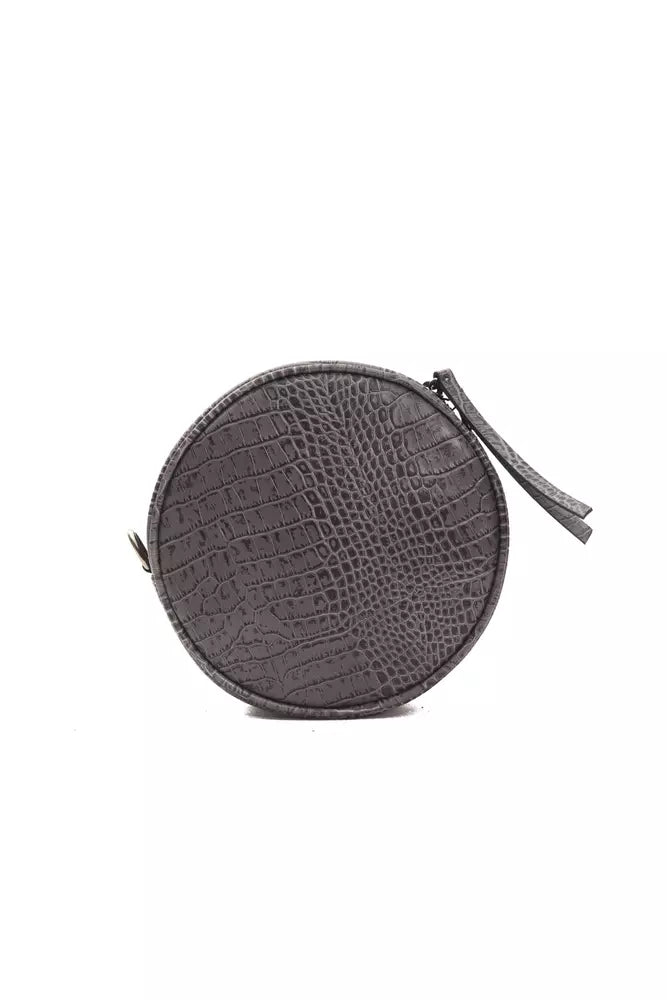Pompei Donatella Grijze Leren Dames Crossbody Tas