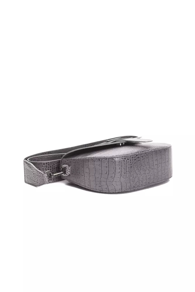 Pompei Donatella Grijze Leren Dames Crossbody Tas