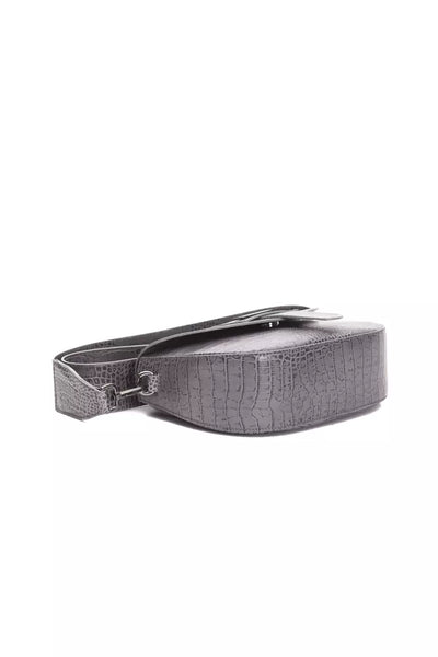Pompei Donatella Grijze Leren Dames Crossbody Tas