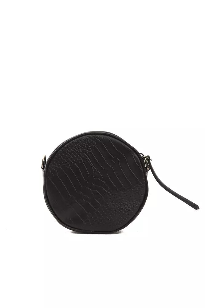 Pompei Donatella Zwarte Leren Dames Crossbody Tas
