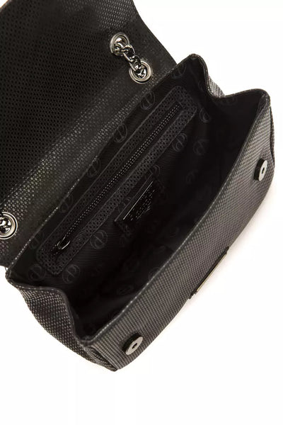 Pompei Donatella Zwarte Leren Dames Crossbody Tas