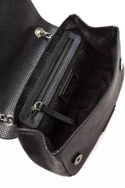 Pompei Donatella Blauwe Leren Dames Crossbody Tas