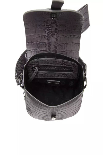 Pompei Donatella Grijze Leren Dames Crossbody Tas