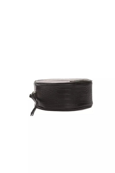 Pompei Donatella Zwarte Leren Dames Crossbody Tas