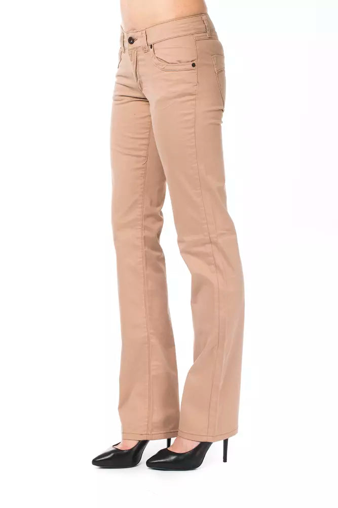 Pantalon pour femme en coton beige Ungaro Fever